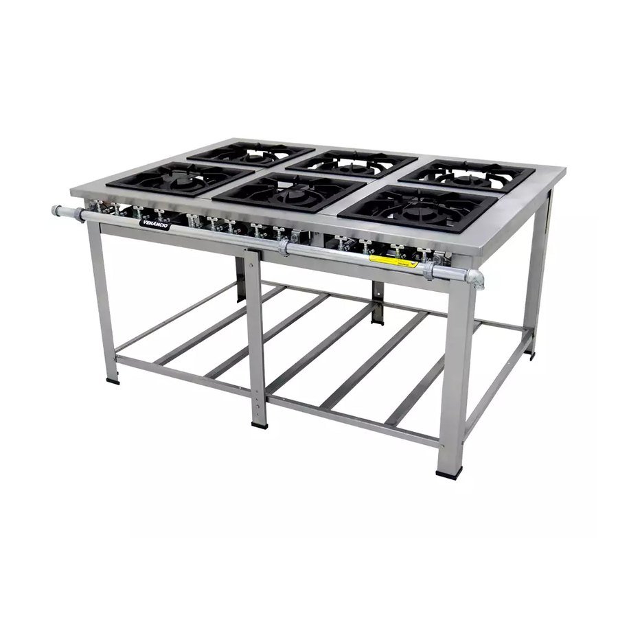 FOGAO MAXI INOX 6 BC (6QD) 40X40 ESPERA P/ FORNO - VENANCIO
