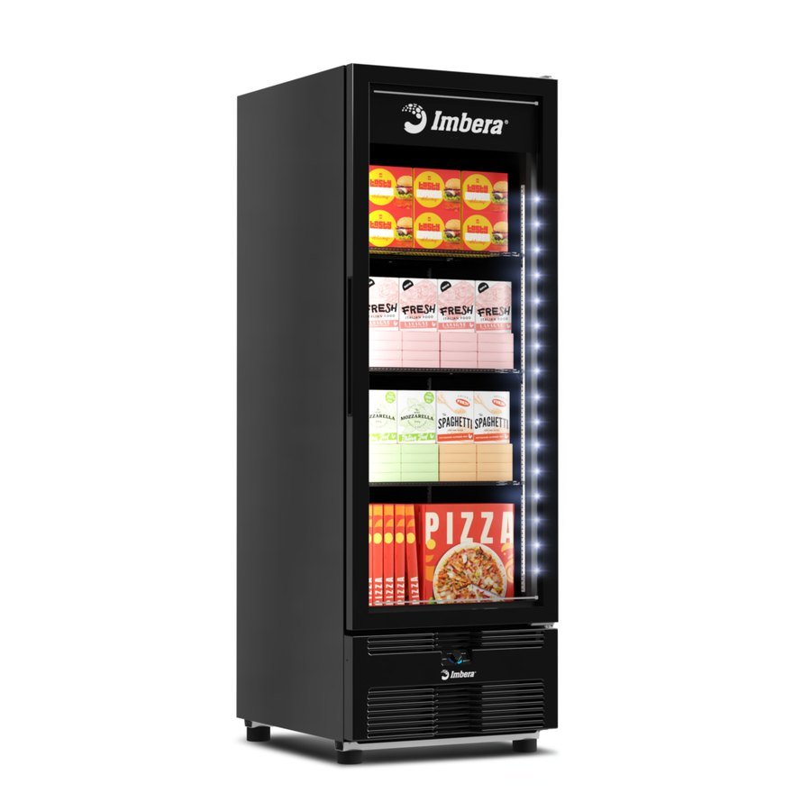 FREEZER VERTICAL 570L PORTA DE VIDRO ESTATICO CON EVZ21-F1 FULL BLACK - IMBERA