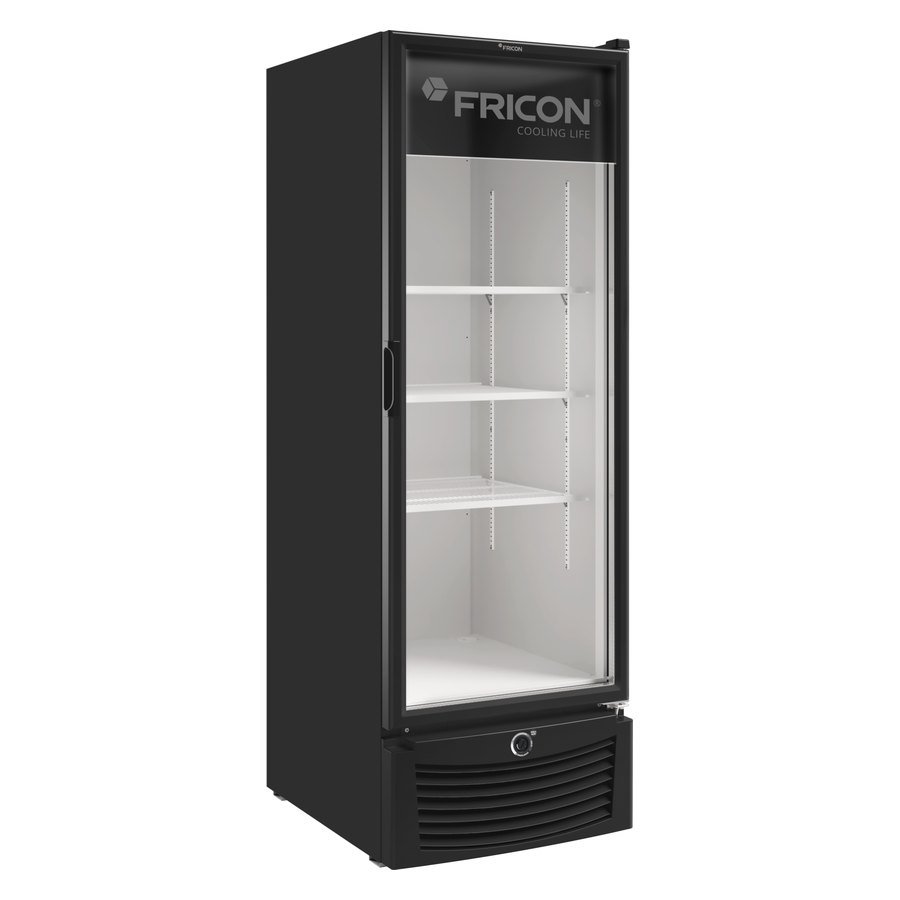 FREEZER VERTICAL 569L PORTA DE VIDRO PRETO TRIPLA AÇÃO (220V) - FRICON