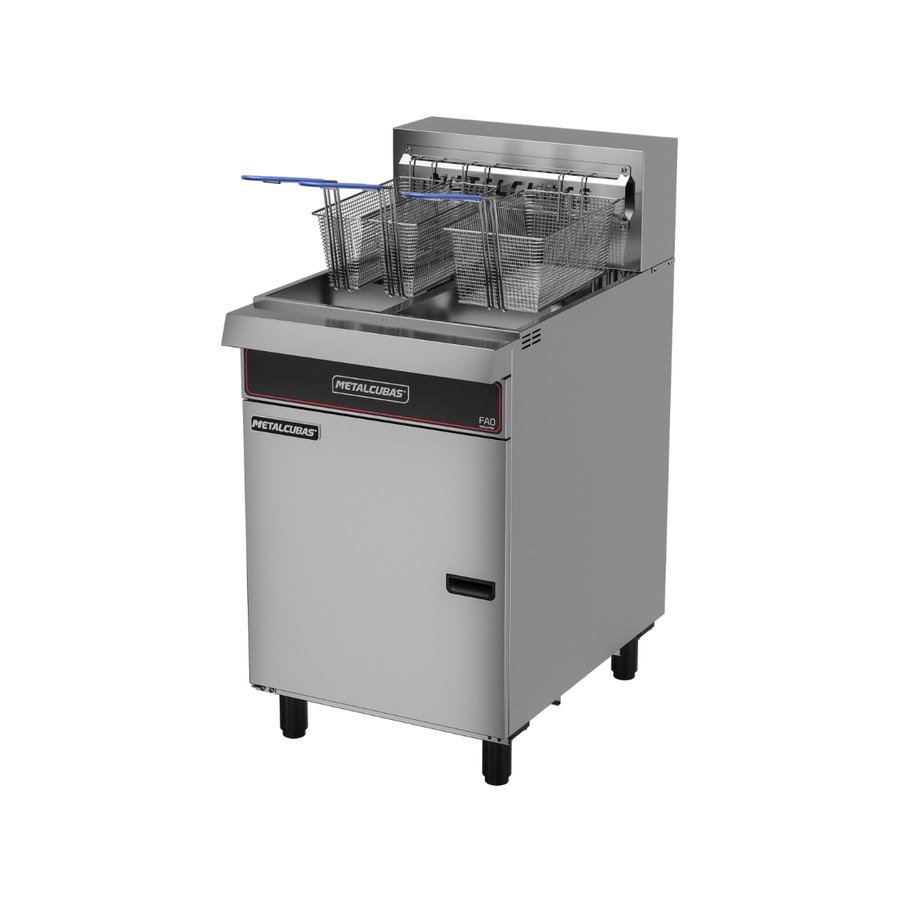 FRITADEIRA ELÉTRICA 38L A&O PREMIUM FAO DUPLA 3 CESTOS PRM 380V - METALCUBAS